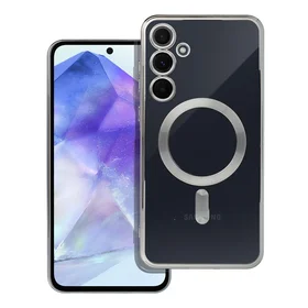ELECTRO MAG COVER magnetinis dėklas telefonui, suderinamas su MagSafe, skirtas SAMSUNG A55, sidabrinis