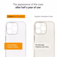 BOX PREMIUM 1,5 mm dėklas telefonui IPHONE 11 Pro skaidrus juodas