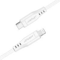 Acefast C3-01 Lightning - USB-C PD kabelis 30W 3A 480Mb/s 1.2m - baltas