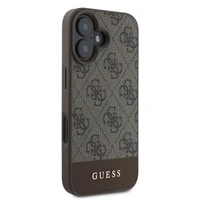 Guess 4G Bottom Stripe dėklas telefonui iPhone 16 - rudas