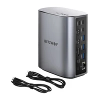 Blitzwolf BW-TH15 17in1 prijungimo stotelė 2xHD+DP+4xC+3xUSB 3.0+USB 3.1+C 3.2+C PD+RJ45+micro SD+SD+3.5mm Audio