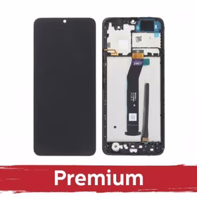 LCD ekranas suderinamas su Xiaomi Redmi A3 juodas su rėmeliu OEM