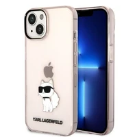 Karl Lagerfeld KLHCP14MHNCHTCP iPhone 14 Plus 6.7" rožinis/rožinis kietas dėklas Ikonik Choupette