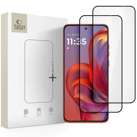 Tech-Protect Glass Fit+ 2 komplektai Apsauginis stiklas Motorola Edge 50 Neo / 60 Neo - juodas (m)