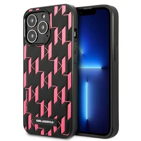 Karl Lagerfeld monogramos plokštelė iPhone 13 Pro / 13 6.1" dėklas - rožinė