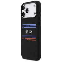 BMW M Silicon Horizontal Line MagSafe deklas iPhone 17 Pro Max - juodas