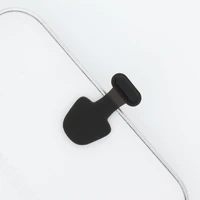 Lightning įkrovimo lizdo dangtelis su laikikliu juodas