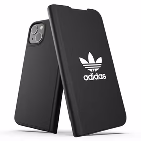Adidas OR knygos tipo dėklas BASIC iPhone 13 - juodas ir baltas
