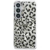 Guess case IML Leopard Print Triangle MagSafe for Samsung Galaxy S26 black