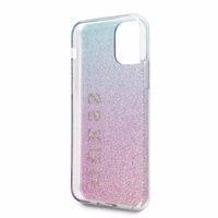 Guess GUHCN65PCUGLPBL iPhone 11 Pro Max - rožinis / mėlynas gradient Glitter