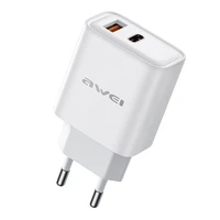 Įkroviklis Awei PD81-EU 22.5W USB-A/USB-C baltas