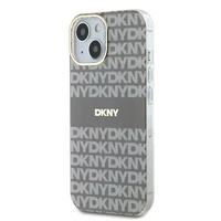 DKNY IML Mono ir juostelės Magnetinis dėklas iPhone 15 / 14 / 13 - smėlinė