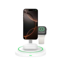 "Tech-Protect QI15W-A46 3in1" magnetinis indukcinis įkroviklis "MagSafe" - baltas