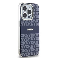 DKNY IML Mono ir juostelės Magnetinis dėklas iPhone 15 Pro Max - mėlyna