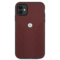BMW odinis perforuotas dėklas telefonui iPhone 11 / Xr - raudonas