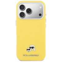 KARL LAGERFELD case for IPHONE 17 Pro compatible with MagSafe KLHMP17L6PFKCLY (PU FW W/ K&C Head Pin) yellow