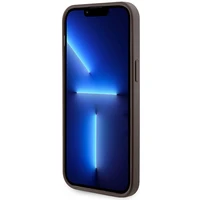 Guess 4G Printed Stripes Magnetinis dėklas telefonui iPhone 15 Pro Max - rudas