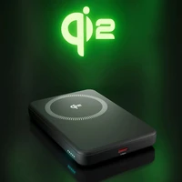 SBS Mag Power Qi2 5000 mAh išorinė baterija suderinama su MagSafe - juoda