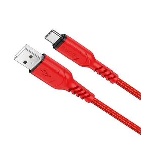 Kabelis USB A į USB C Hoco QC 3A 1 m X59 raudonas