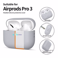 Tech-Protect silikoninis dėklas AirPods Pro 3 pilkas