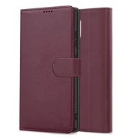 Dėklas Fancy Wallet Samsung A125 A12/M127 M12 tamsiai raudonas