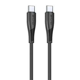USB kabelis Awei CL-182C USB-C to USB-C 1.0m juodas
