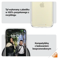 PanzerGlass kietas dėklas su D3O ir karinės klasės sertifikatu iPhone 15 Plus / 14 Plus - permatomas