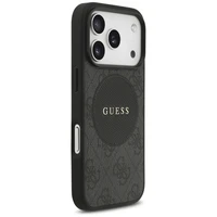 Guess 4G Circle Classic Logo Magnetinis dėklas telefonui iPhone 17 Pro - juodas