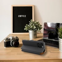 FOLIO šoninis magnetinis knygos tipo dėklas telefonui IPHONE 16 PRO pilkas