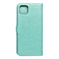 MEZZO knygos tipo dėklas telefonui SAMSUNG A22 5G su mandalos raštu, žalias