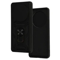 Slenkančios kameros šarvuotas dėklas telefonui Realme 14 Pro 5G juodas