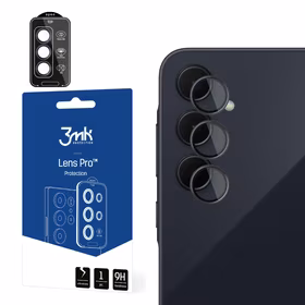 3mk Lens Protection Pro Juodas kameros dangtelis Samsung Galaxy A55 5G - su juodu rėmu