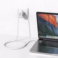 Blavec sieninis įkroviklis BC-6 GaN4 - Type C - PD QC 33W 3A su Type C į Type C laidu (TCBC6G4-CW333A+CC) baltas