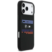 BMW M Silicon Horizontal Line MagSafe deklas iPhone 17 Pro Max - juodas