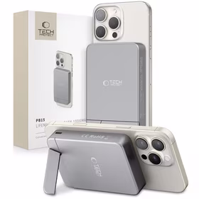 Išorinė baterija Tech-Protect PB14 LifeMag MagSafe 10000 mAh - pilka