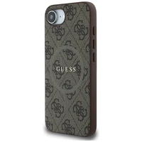 Guess 4G Ring Classic Logo Magnetinis dėklas telefonui iPhone 16e - ruda