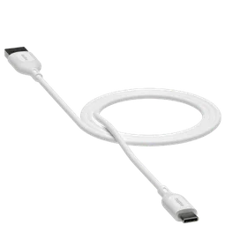 Mophie Charge Essentials USB-A - USB-C kabelis 1m - baltas