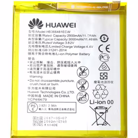 Akumuliatorius originalus Huawei P9/P9 Lite/P10 Lite/P20 Lite/P8 Lite 2017/P smart/Honor 8/Honor 5c/Honor 7 Lite/Y6 2018/Y7 2018 3000mAh (HB366481ECW) (service pack)