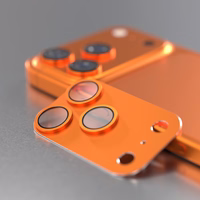 Etteri full camera lens guard for iPhone 17 Pro Max oranžinis