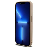 DKNY Quilted Stack Logo dėklas telefonui iPhone 15 Pro - smėlio spalvos