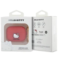 Hello Kitty silikoninis 3D Kitty galvos dėklas AirPods Pro - fuksijos
