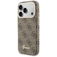 GUESS case for IPHONE 17 Pro compatible with MagSafe GUHMP17L5P4FWMSW (PU FW 4G Script) brown