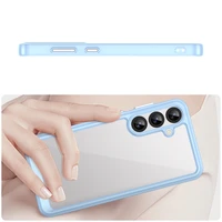 Kosminis dėklas Samsung Galaxy A36 su lanksčiu rėmeliu - mėlynas