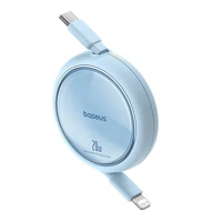 USB kabelis "Baseus Free2Pull" USB-C į iP 20W 1 m (mėlynas)