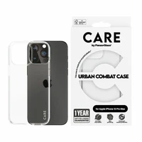 CARE by PanzerGlass Urban Combat dėklas telefonui iPhone 15 Pro Max - skaidrus