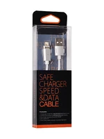 Kabelis Magnetinis Tipas 1 - USB į Lightning - su nuimamu kištuku Iphone 5/6/7/8/X 1 metras SIDABRINIS (blisterio pakuotė)