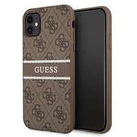 Guess 4G Stripe dėklas telefonui iPhone 11 / Xr 6.1" - Rudas