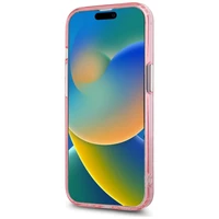 Karl Lagerfeld IML Monograma Karl & Choupette Head Magnetinis iPhone 15 Plus dėklas - rožinis