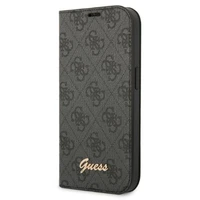 Dėklas telefonui Guess GUBKP14LHG4SHK iPhone 14 Pro 6.1" - juodas / juodasis logotipas 4G Vintage Gold Logo