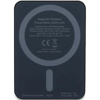 Guess Magnetinė Metalinis Script Logotipas indukcinė išorinė baterija 15W 5000mAh - juoda